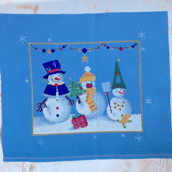 Finished Christmas Cross Stitch For Decor or Craft Project - Picture 2 of 8